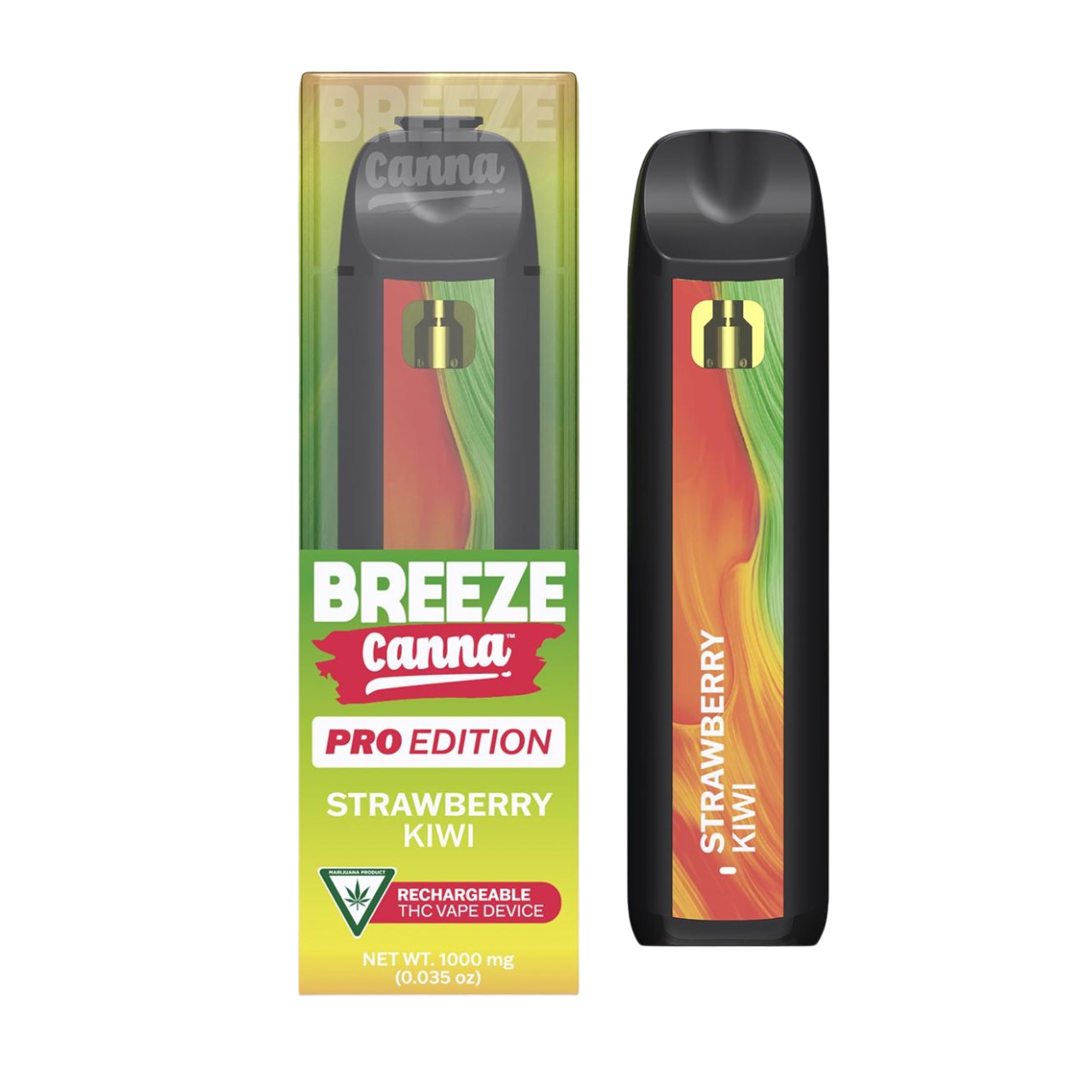 Photograph of product: Breeze PRO Strawberry Kiwi All-In-One Vape | 1g