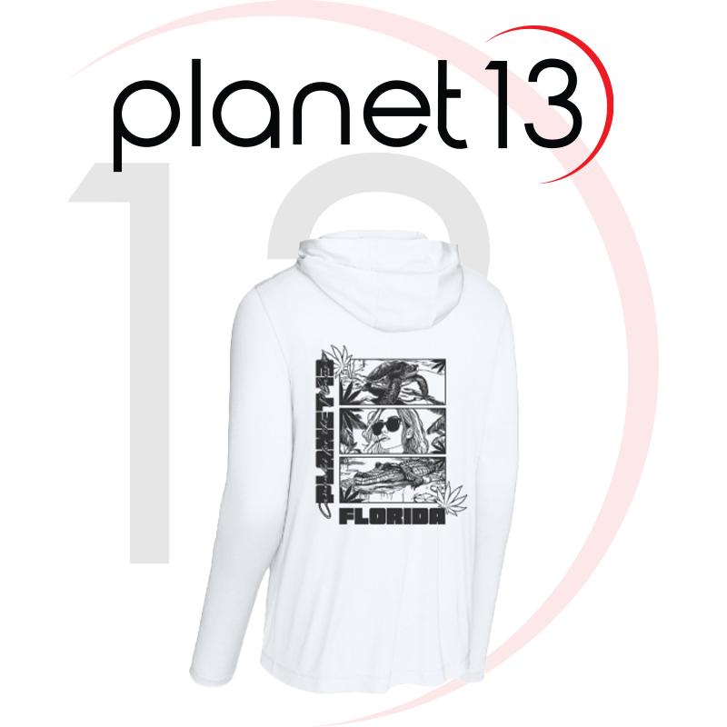 Photograph of product: Planet 13 LS Hoodie Shirt - White - L