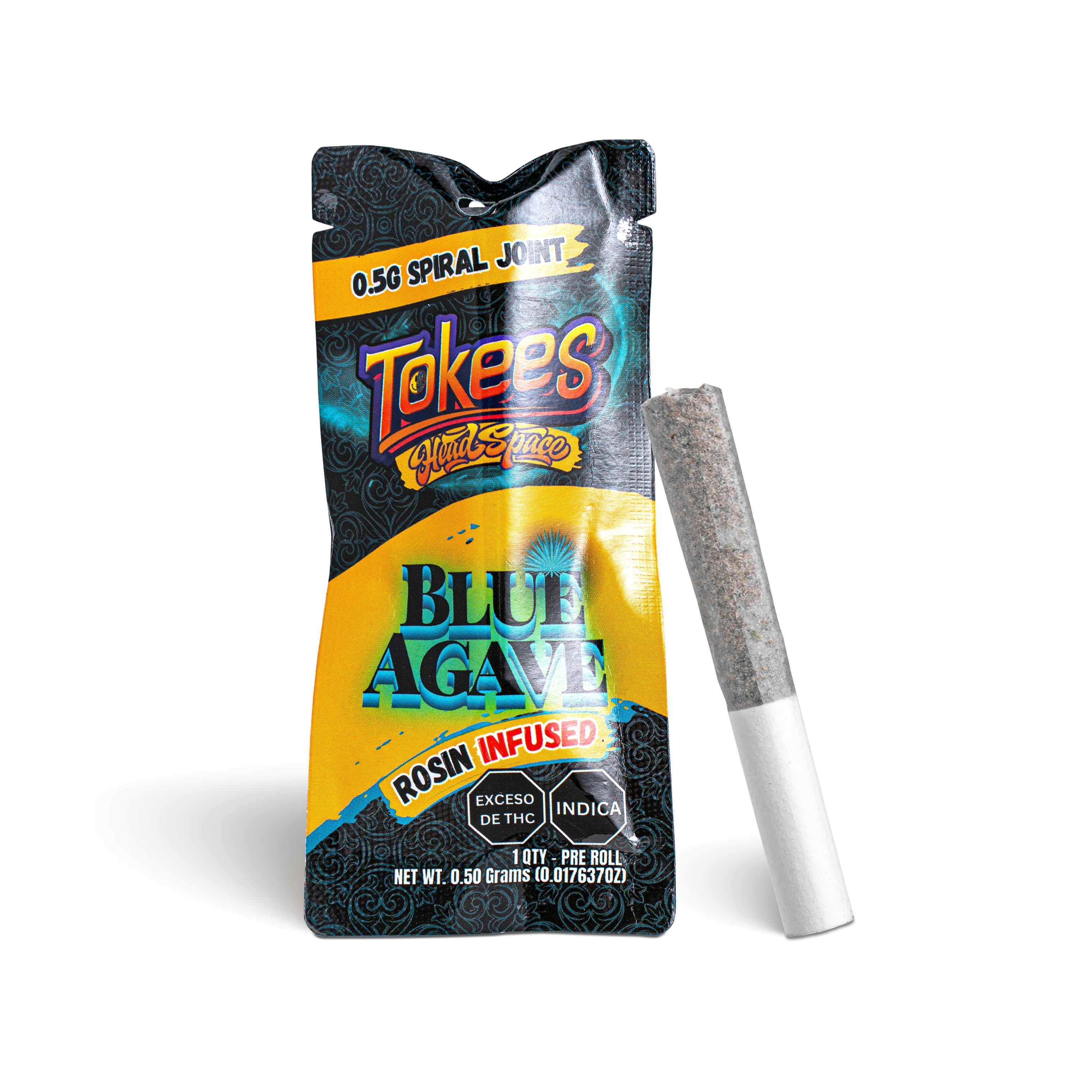 Photograph of product: Blue Agave Tokees Rosin Infused Pre-Roll - .5g