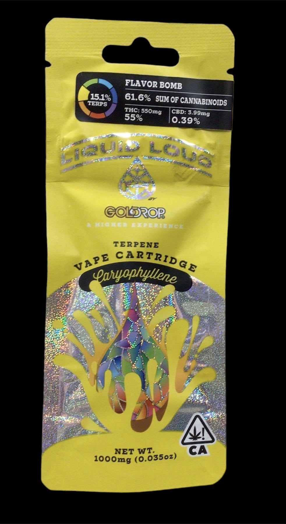 Photograph of product: Gold Drop - Flavor Bomb Liquid Loud Cartridge