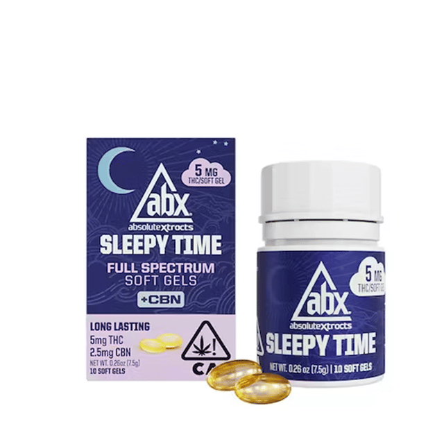 Photograph of product: Sleepy Time 5mg THC+CBN | 10ct Soft Gels - 