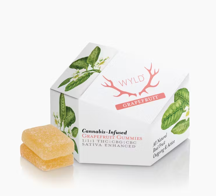 Photograph of product: WYLD - GRAPEFRUIT GUMMIES - 1:1:1