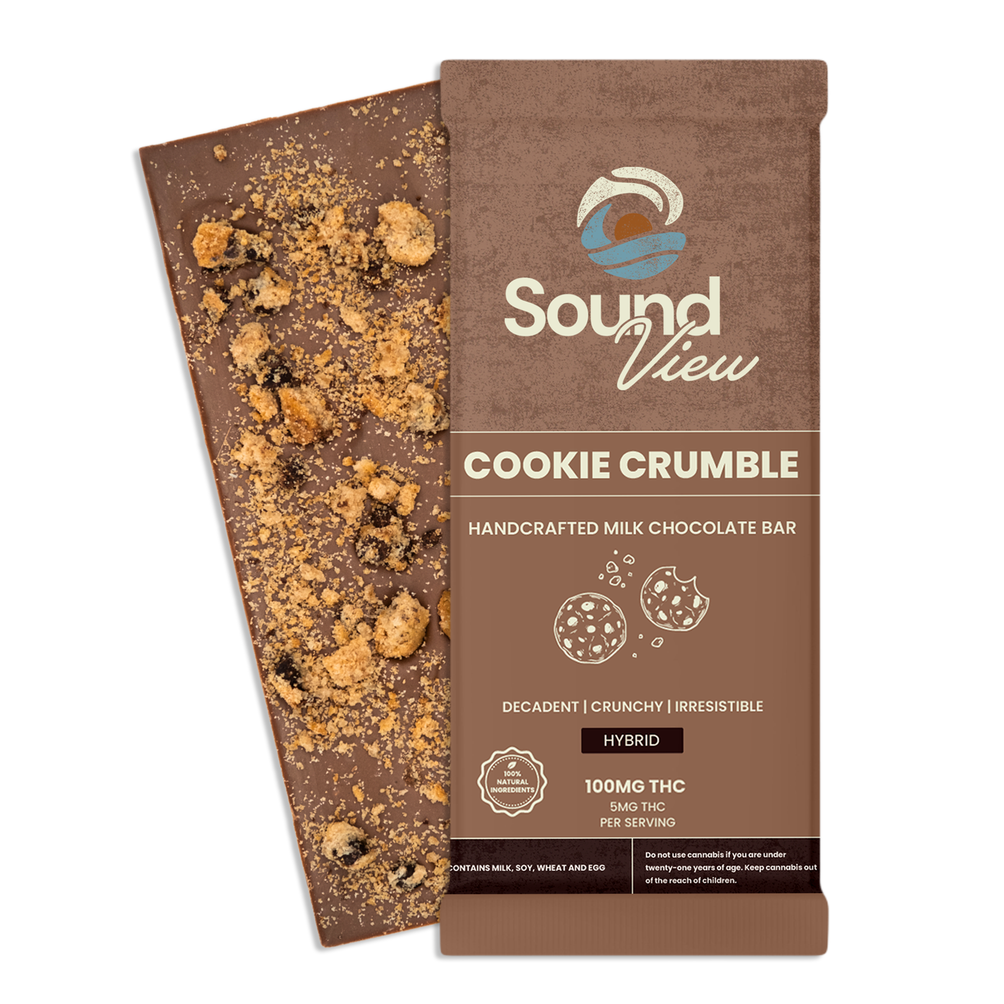 Photograph of product: SV COOKIE CRUMBLE MILK CHOCOLATE BAR T94.6MG H 00020