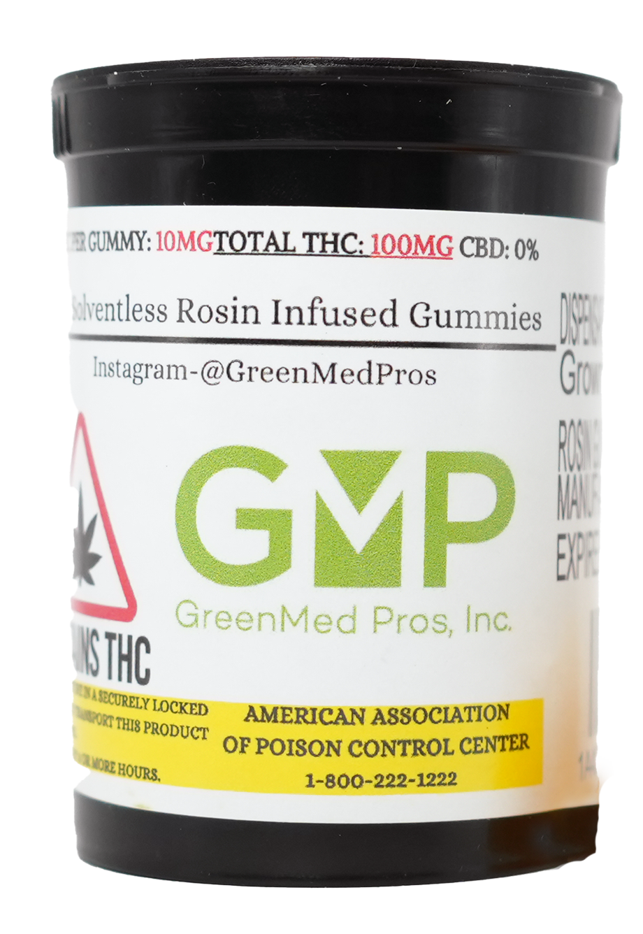 Photograph of product: Banana Sugar Free Rosin Gummies - 10mg 10pk