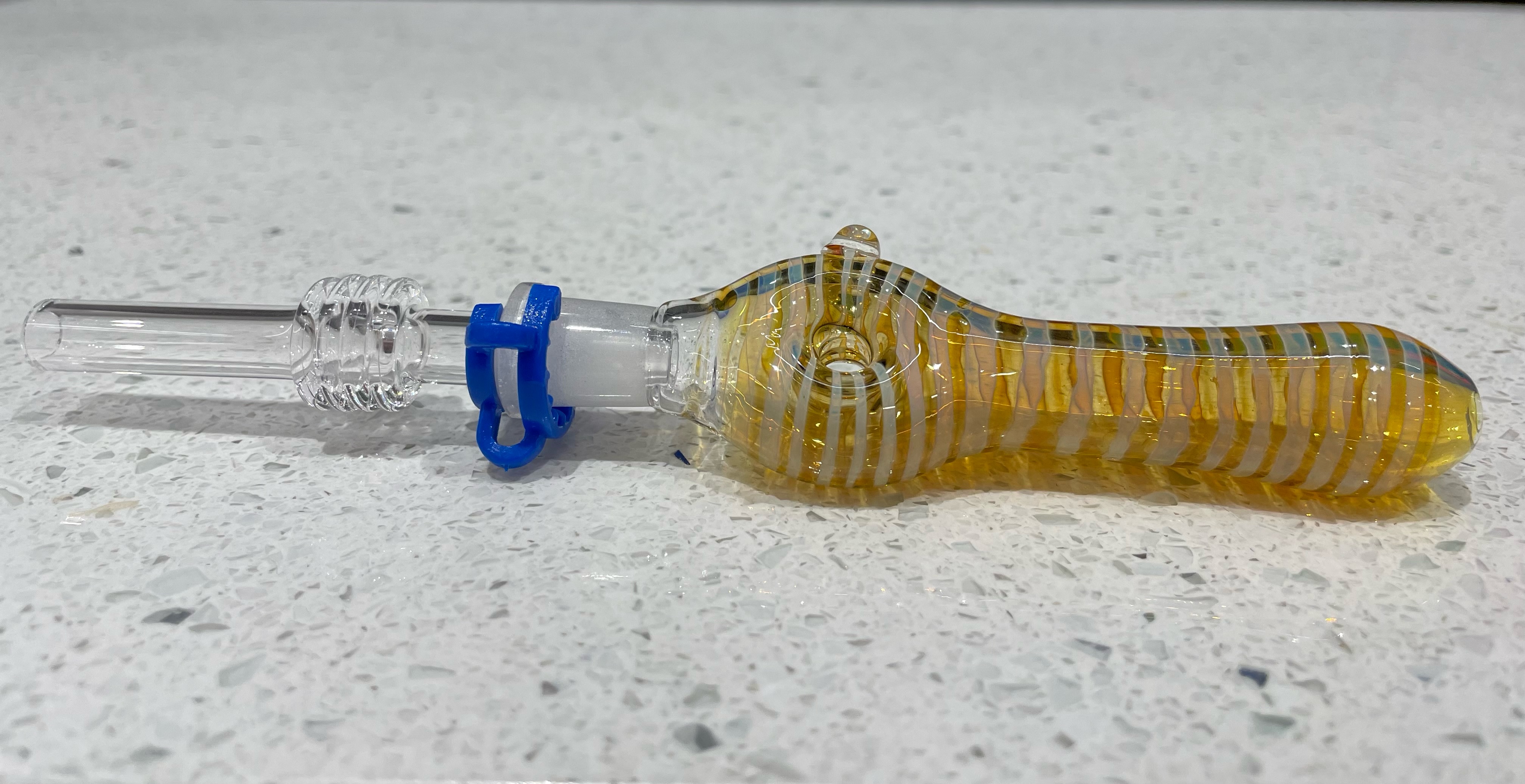 Photograph of product: Glass Honey Straw w/ Quartz Tip