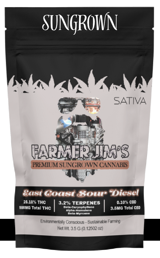 Photograph of product: Farmer Jim I Flower I East Coast Sour Diesel - 3.5g