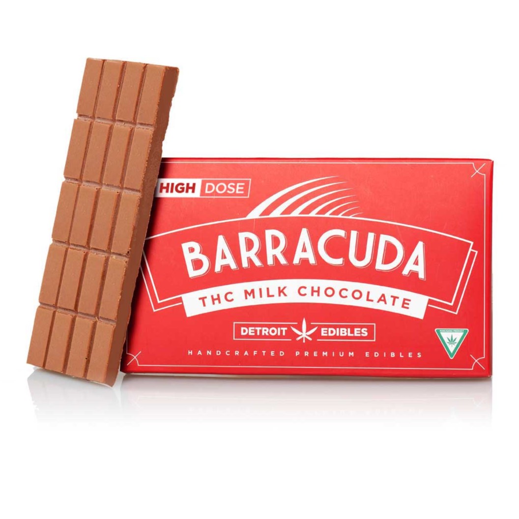 Photograph of product: Detroit Edibles Milk Chocolate Barracuda Bar | 200mg