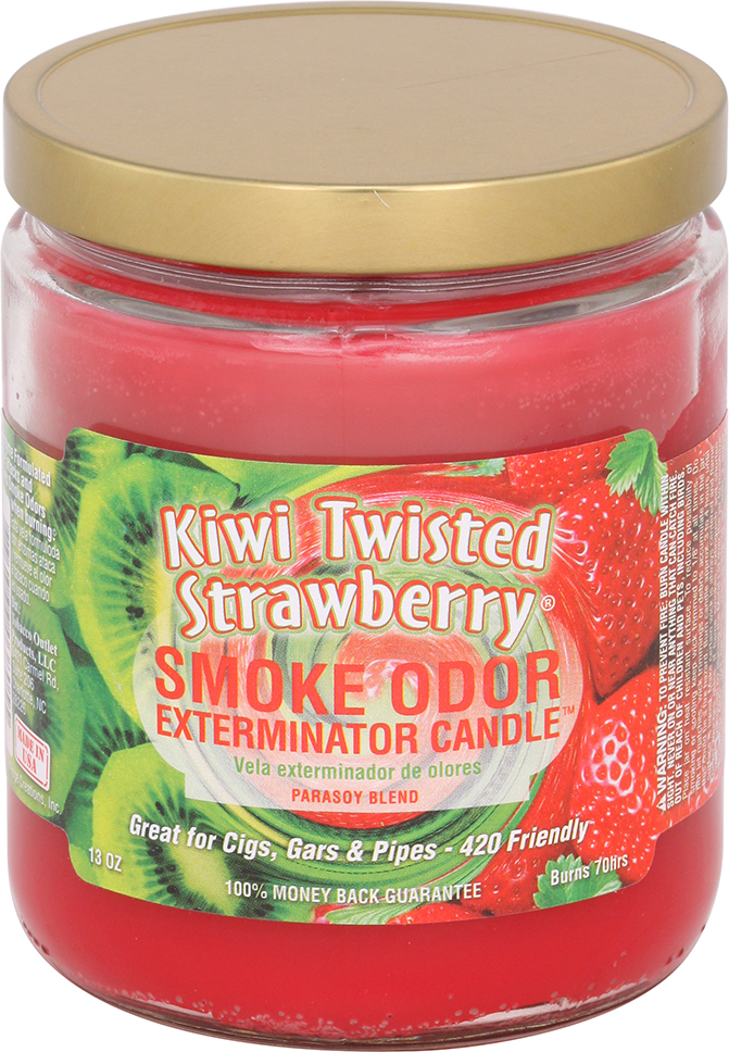Photograph of Product: Smoke Odor Exterminator 13oz Jar Candle - Kiwi Twisted Strawberry