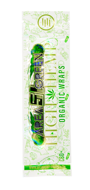 Photograph of product: Area 51 Green Organic Wraps | 2 Pack | High Hemp