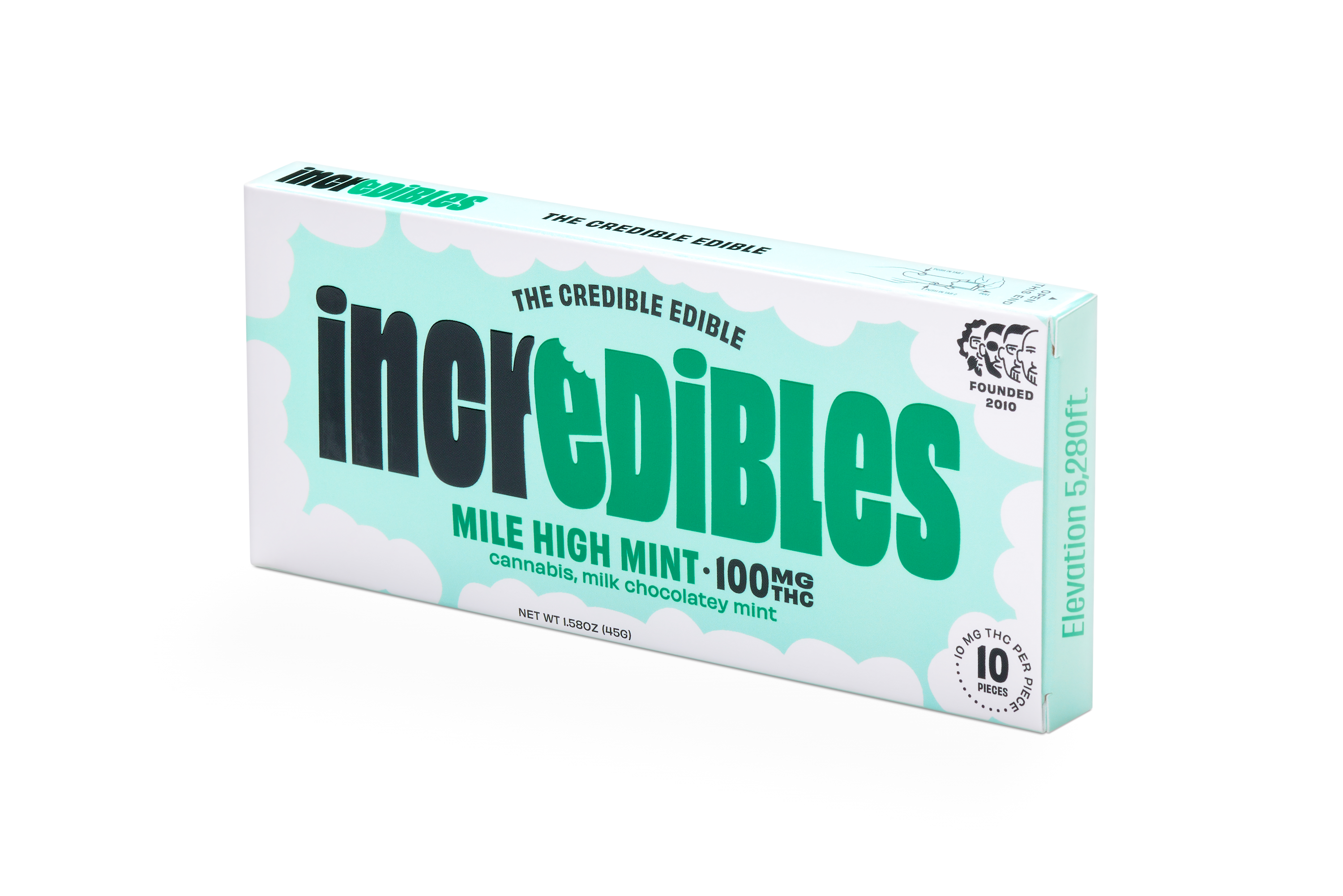 Photograph of product: Incredibles - Mile High Mint Chocolate - 100mg