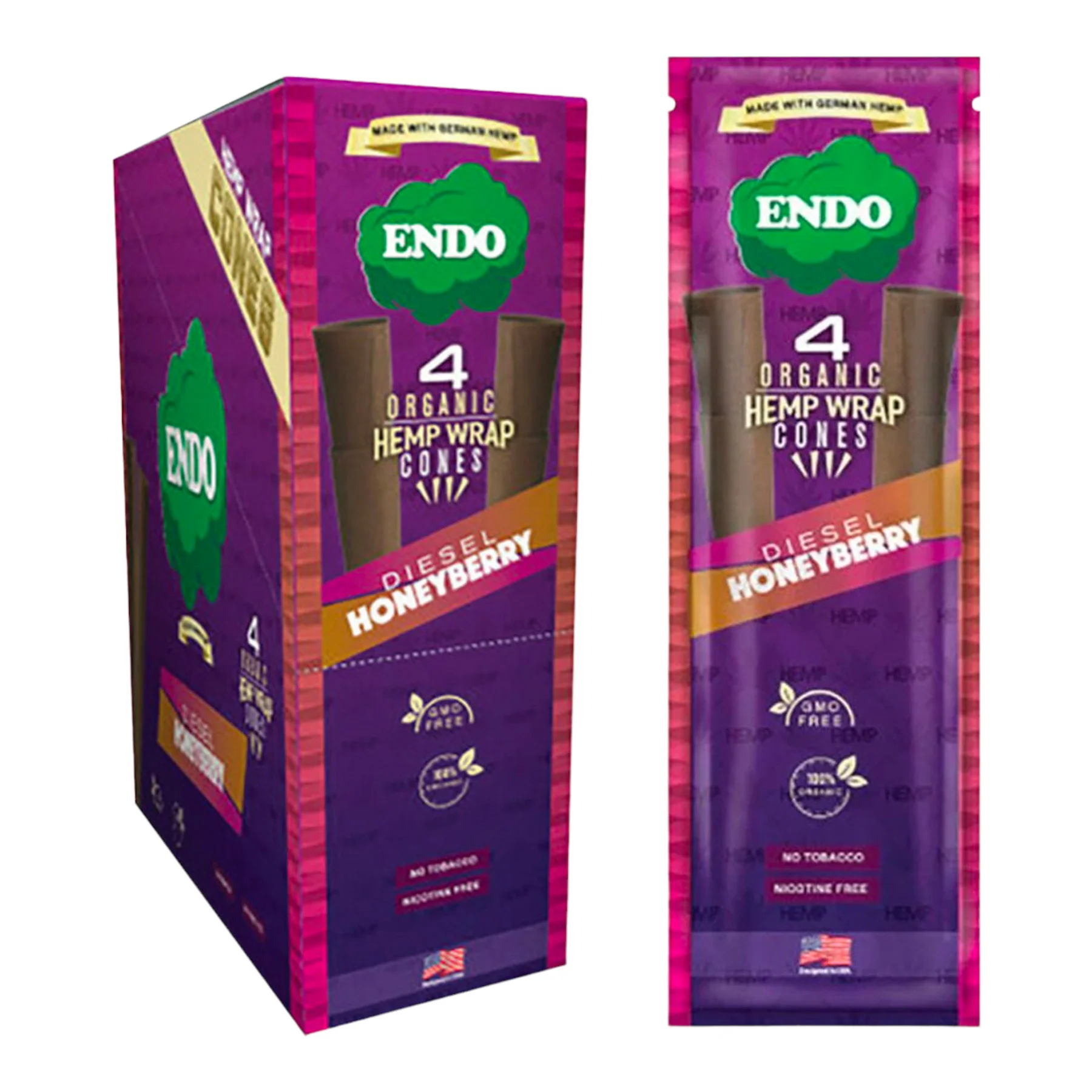 Photograph of product: Endo Hemp Cones 4pk