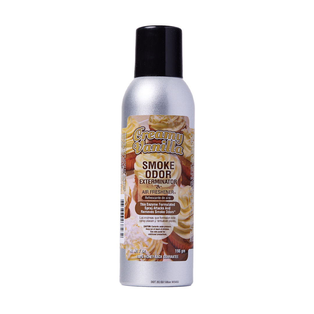 Photograph of product: Creamy Vanilla Air Freshener Spray & Smoke Odor Exterminator