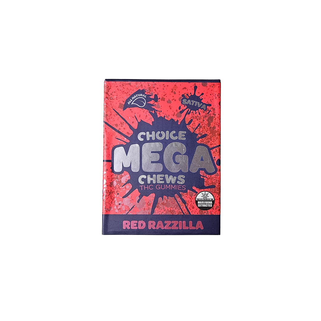 Photograph of product: Choice Mega Chew 2pk 200mg Red Razzilla