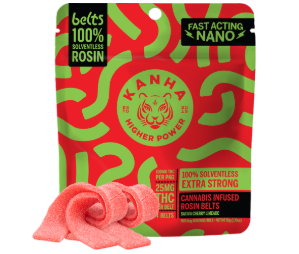 Photograph of product: Cherry Limeade Nano Rosin Belts 4pc. - 5mg/20pk