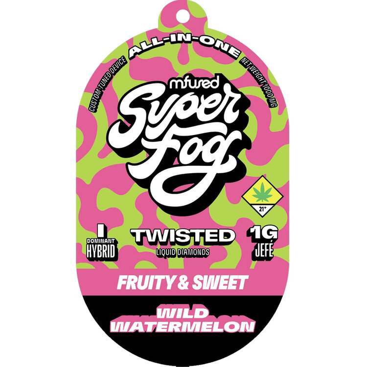 Photograph of product: Super Fog: Wild Watermelon - Twisted Liquid Diamonds Disposable Cartridge