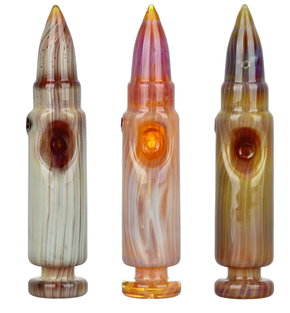 Photograph of product: Rapid Fire Bullet Glass Hand Pipe | 4.5" | Colors Vary