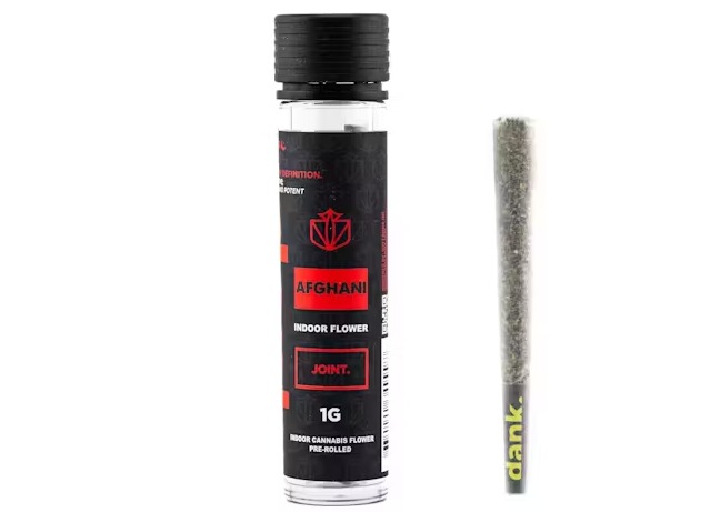 Photograph of product: Dank | Afghani | Indoor Flower | 1g Pre-Roll