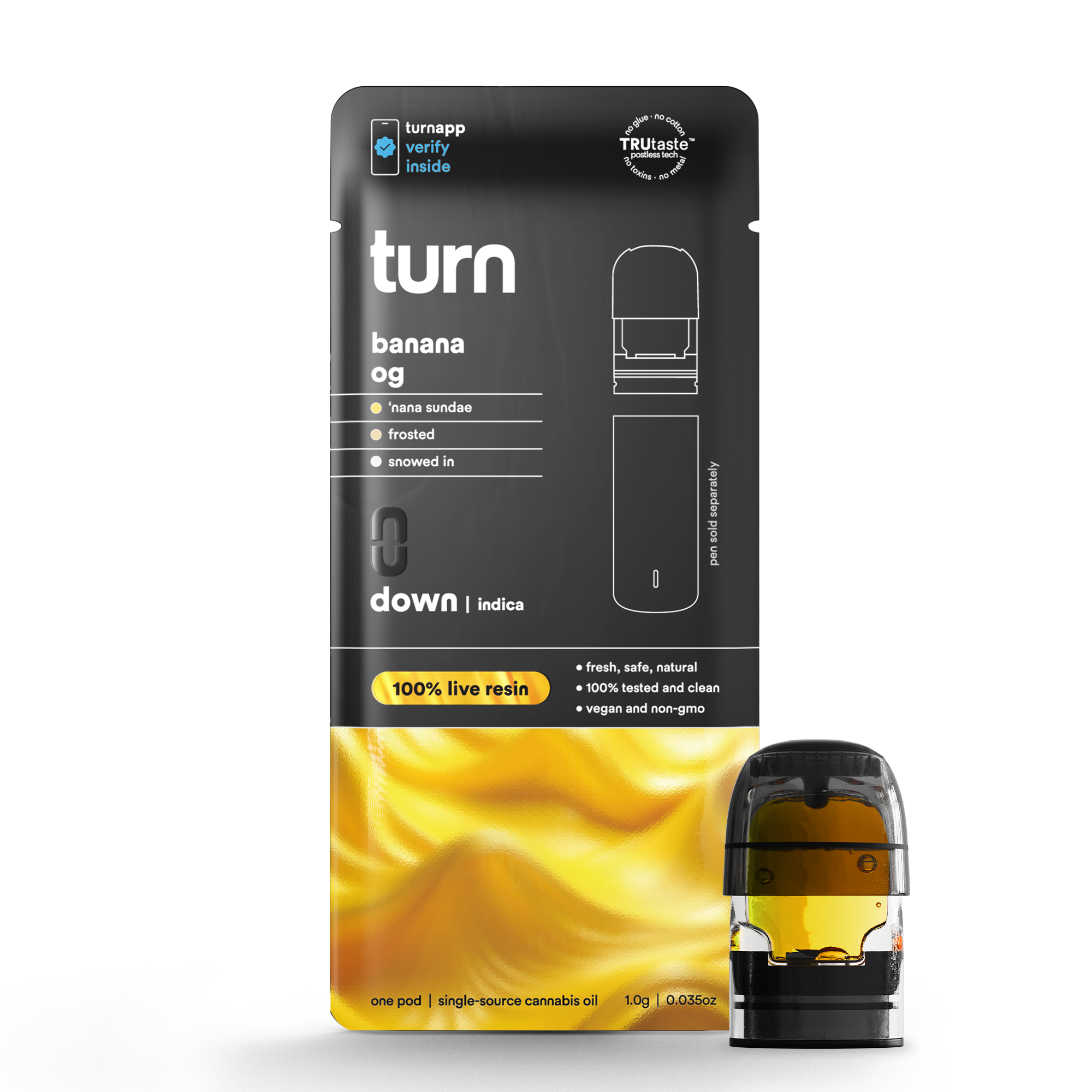 Photograph of product: Turn Live Resin Pod Banana OG