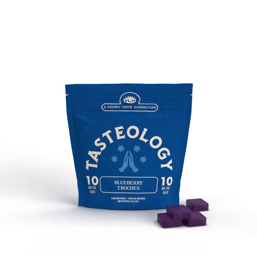 Photograph of product: Blueberry Troches 100mg (10-Pack | 10mg Each)
