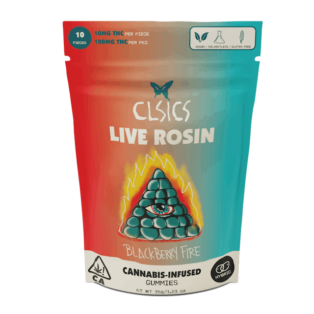 Photograph of product: Blackberry Fire Live Rosin Gummies 100mg