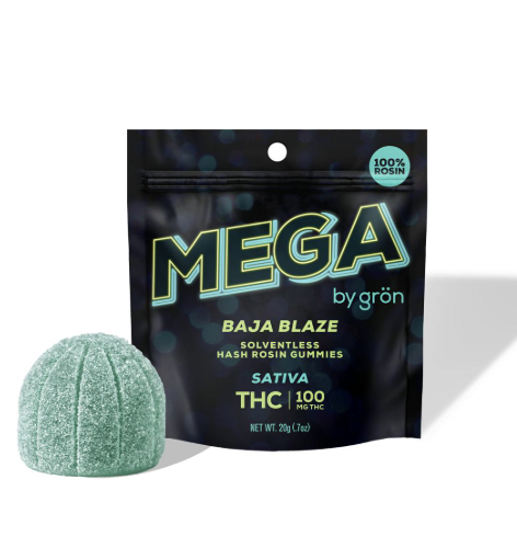 Photograph of product: Gron-Baja Blaze MEGA 'Rosin'- Oui'd 100mg