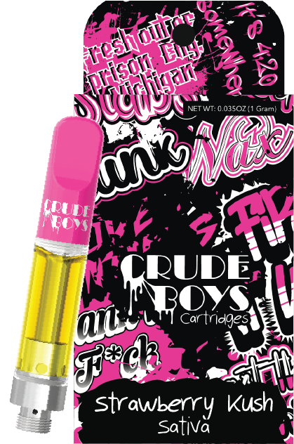 Photograph of product: Strawberry Cough | 510 Cartridge | 2g | by Crude Boys