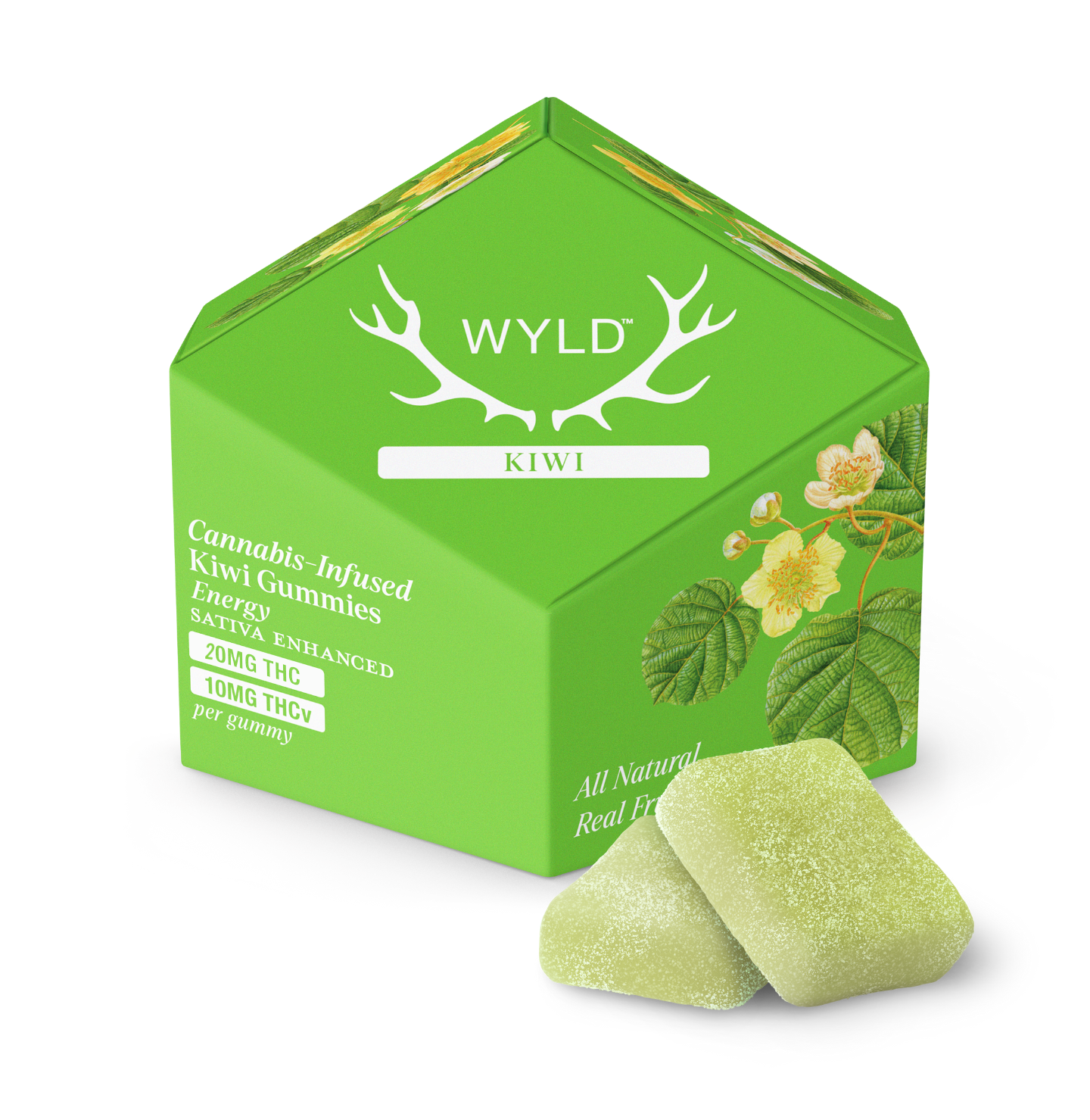 Photograph of product: 200mg | Kiwi 2:1 TH-ouiv + Oui'd Enhanced Gummies | 200:100mg