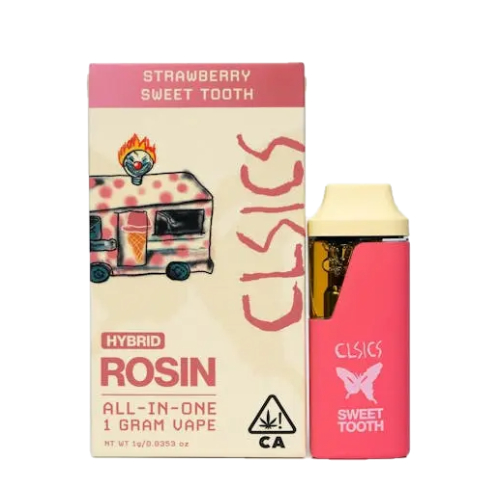 Photograph of product: STRAWBERRY SWEET TOOTH - 1G LIVE ROSIN ALL-IN-ONE