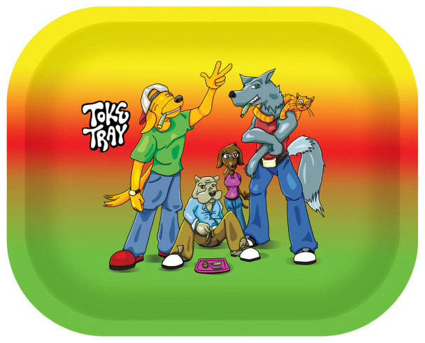 Photograph of product: Smoking Dogs Rolling Tray | 5x7in