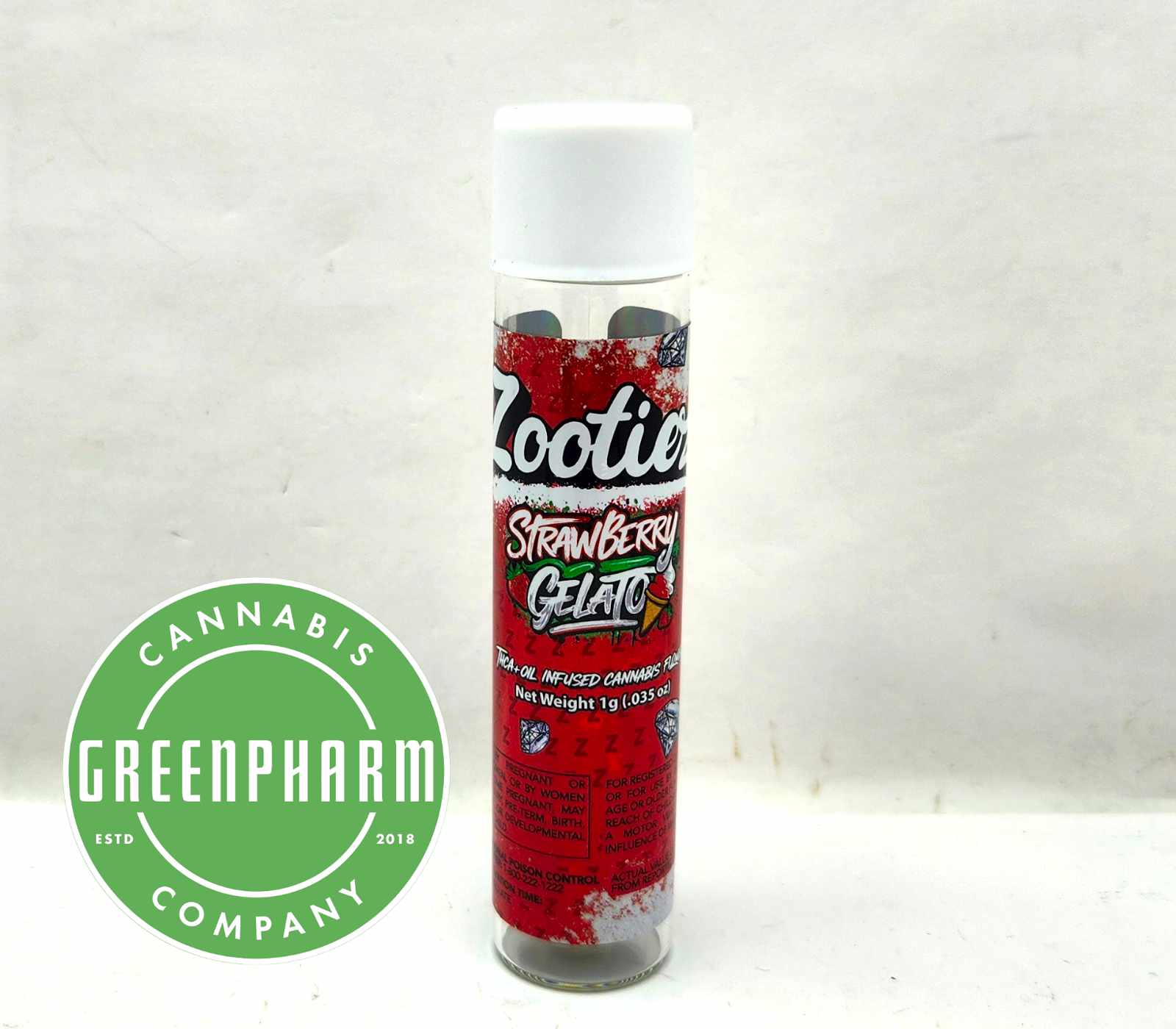 Photograph of product: Infused Pre-Roll | Zootiez | Strawberry Gelato