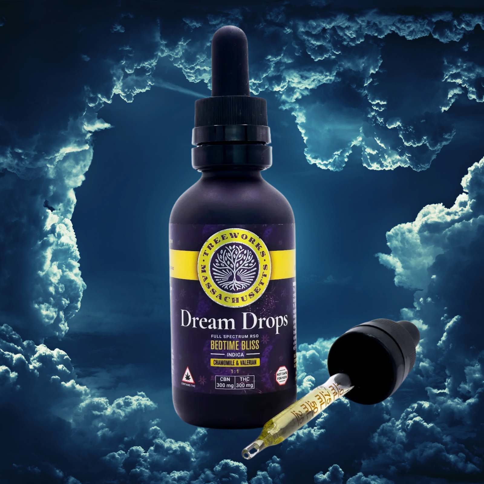 Photograph of product: Tincture | Dream Drops | 1:1 (TH-oui:CBN) 60ml
