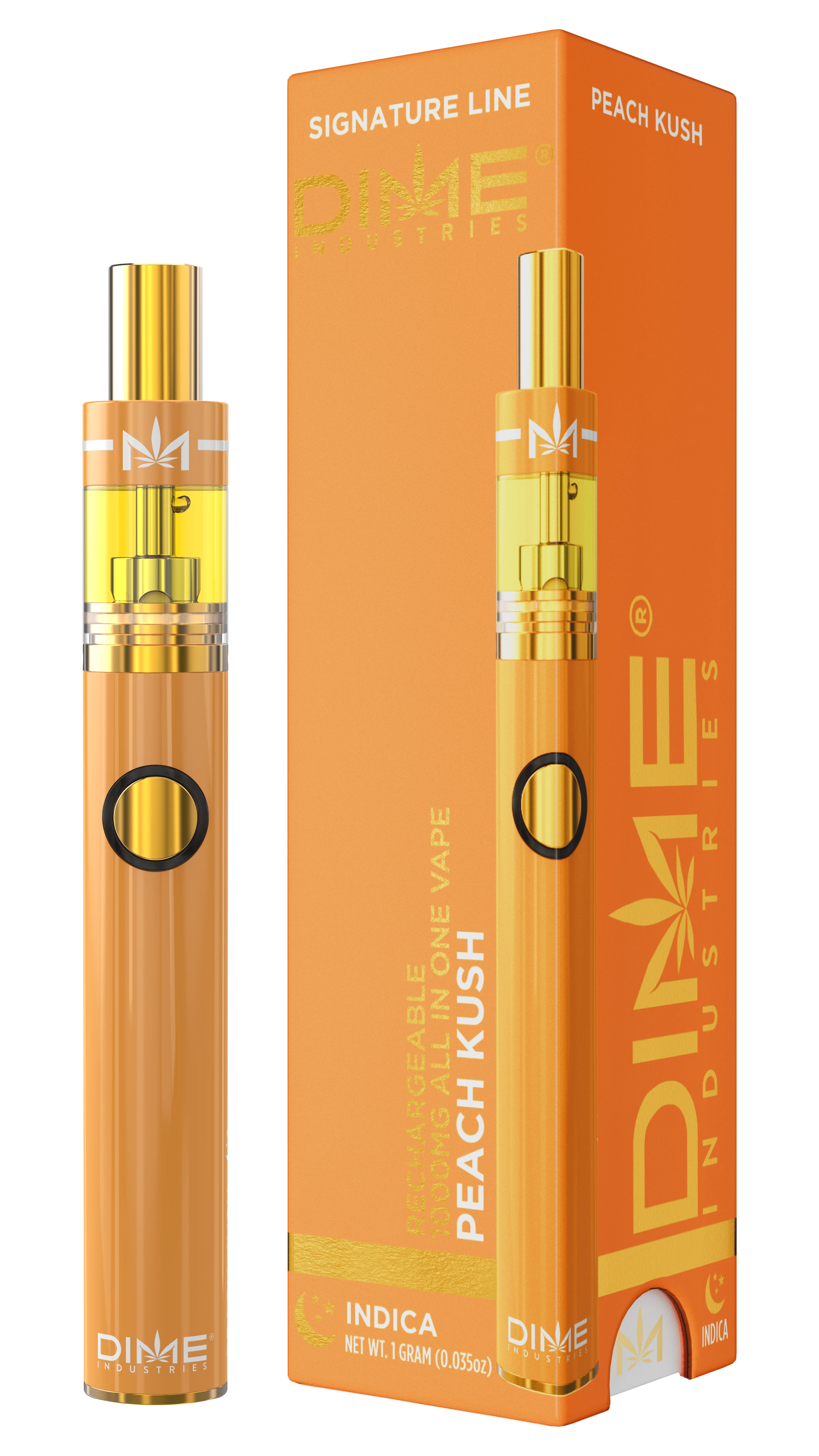 Photograph of product: Dime - Peach Kush Disposable Vape - 2g