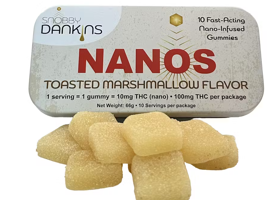 Photograph of product: Snobby Dankins | Toasted Marshmallow | Gummies | 10-pack | 100mg