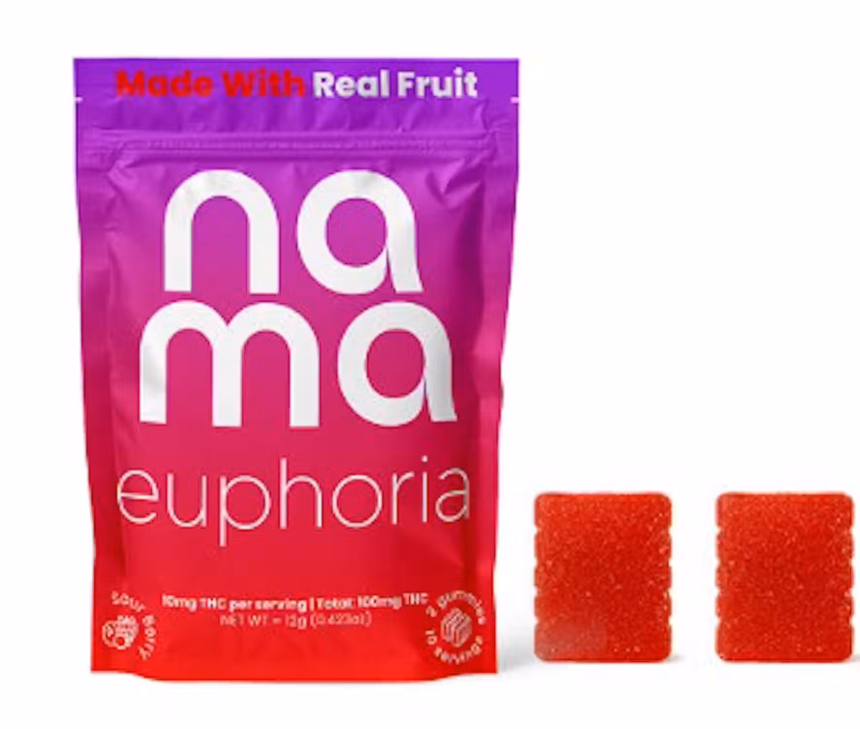 Photograph of product: Nama - Euphoria Sour Berry Gummies - 2pk 100mg