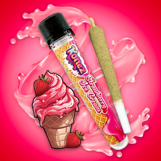 Photograph of product: KONEZ Strawberry Ice Cream Infused Pre Roll 1.2g - 