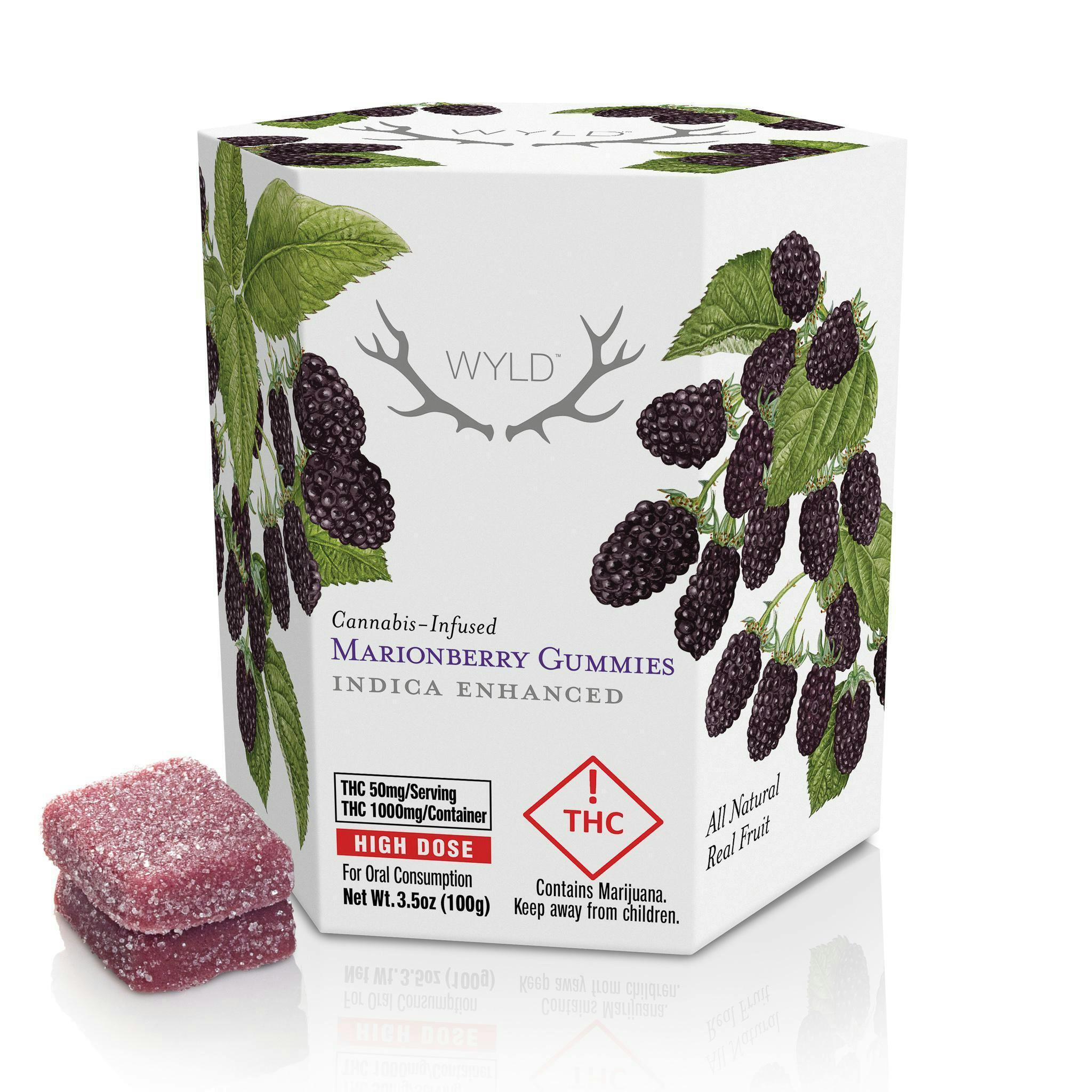 Photograph of product: Wyld Gummies 1000mg - Marionberry (Oui'd)