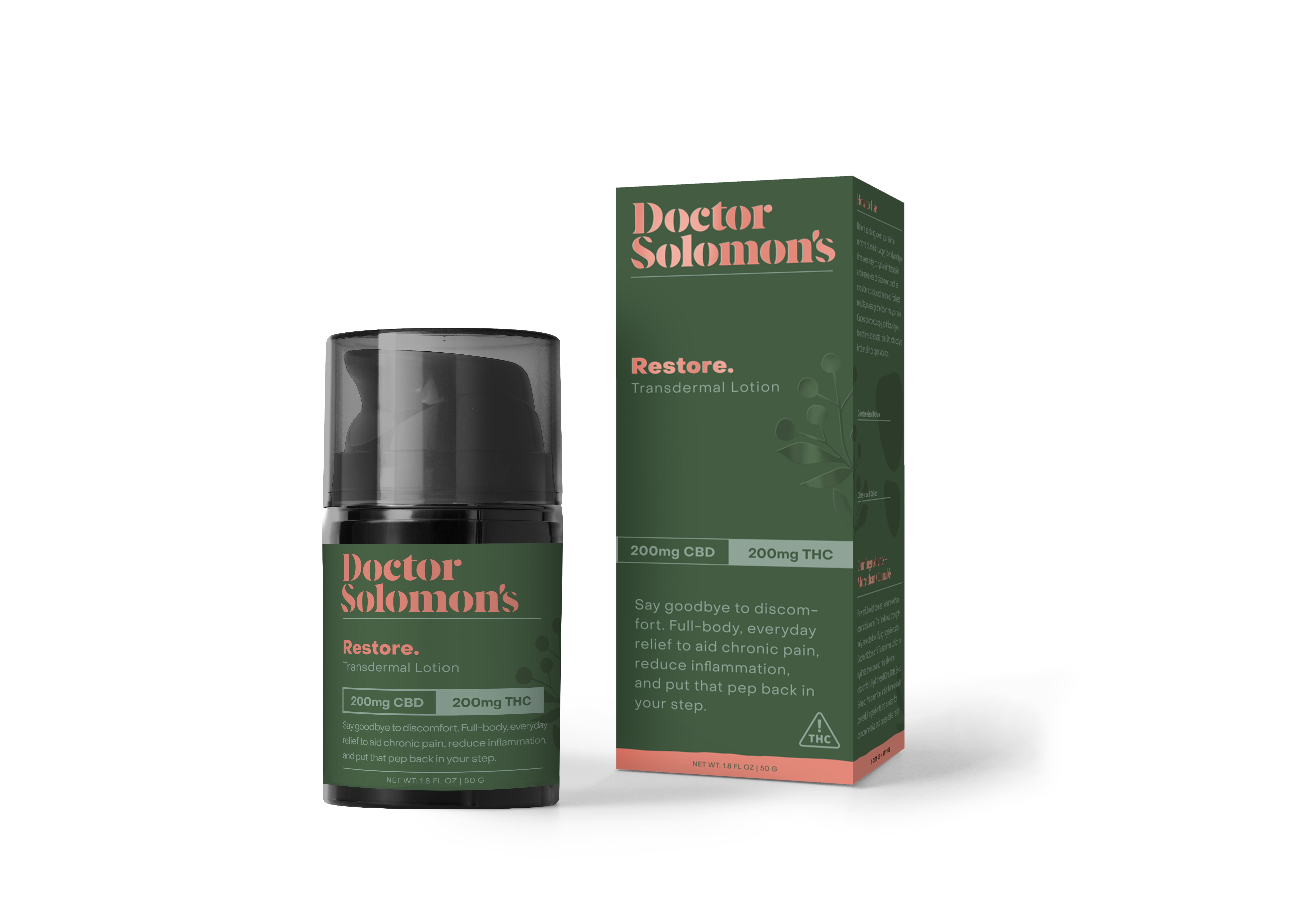 Photograph of product: Restore 1:1 (TH-oui:CBD) Lotion | 200mg