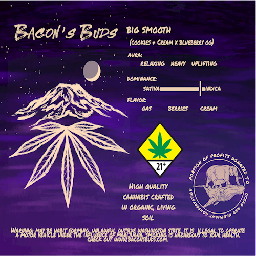 Photograph of product: Bacon's Buds: Big Smooth (I) - 7g