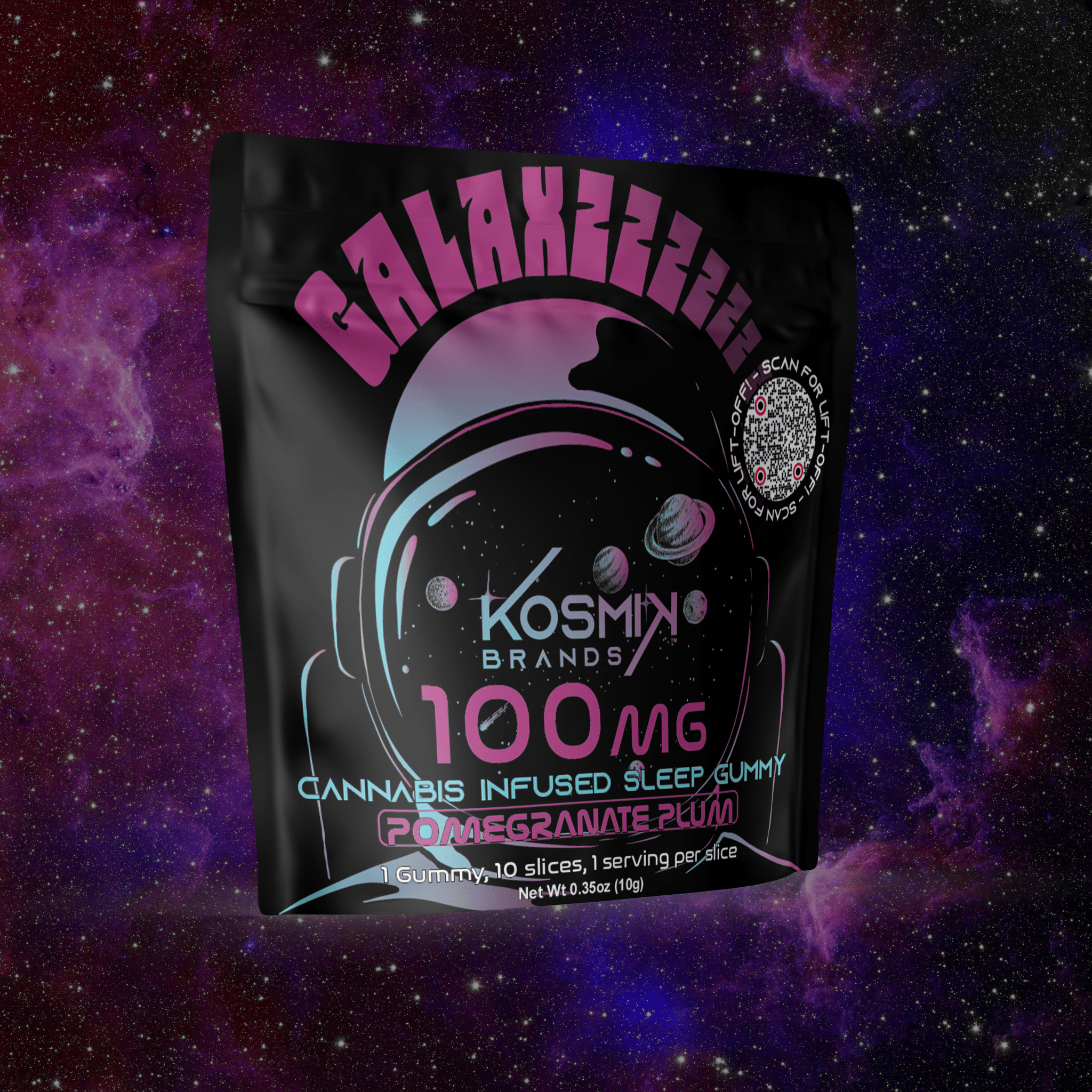Photograph of product: Kosmik-100mg Gummy-Galaxzzz Single