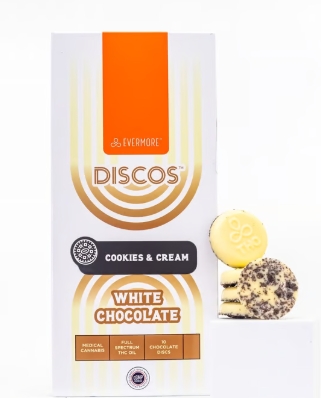 Photograph of product: White Chocolate Cookies & Cream | Chocolates | | 10 x 10mg