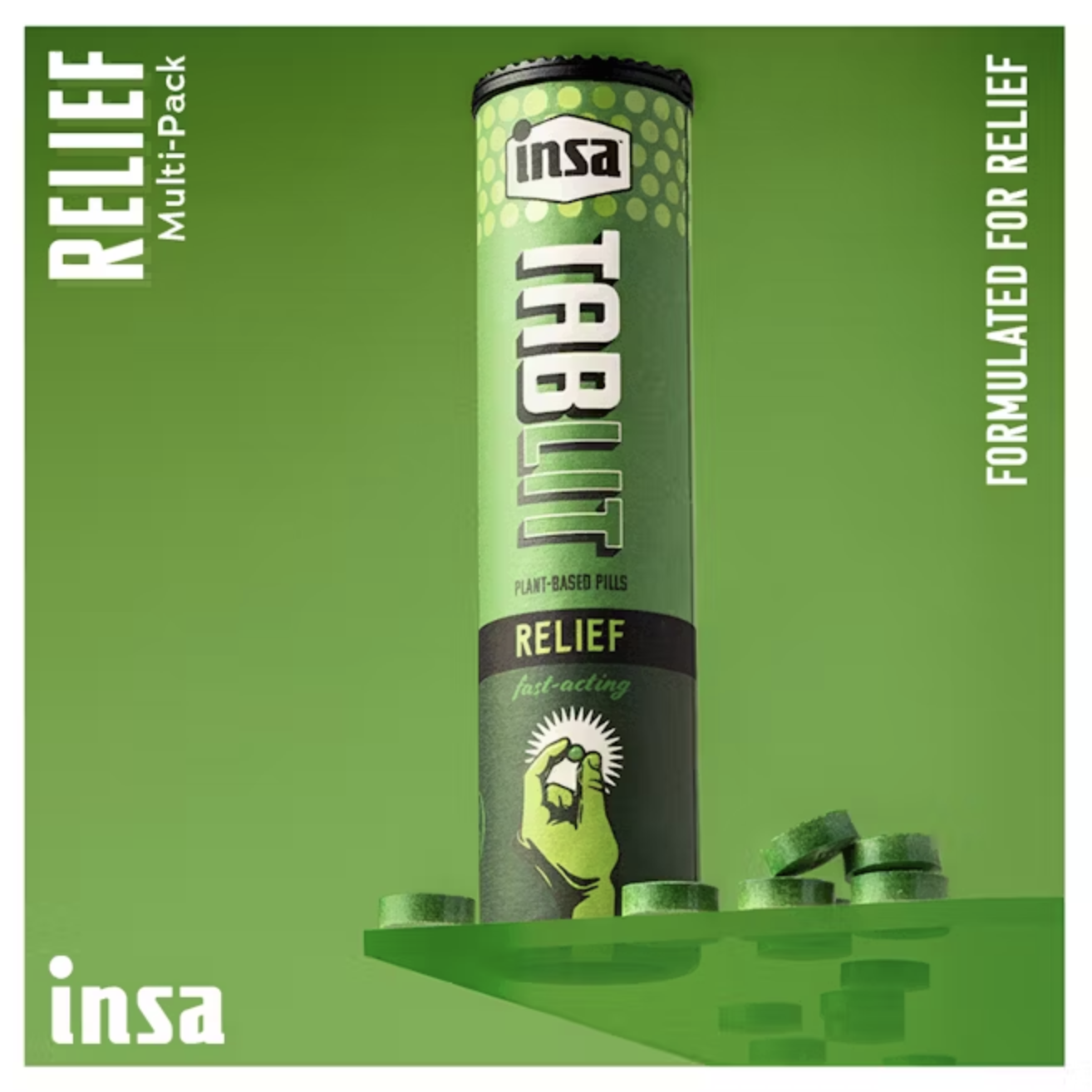 Photograph of product: INSA | Relief Tablits [100mg]
