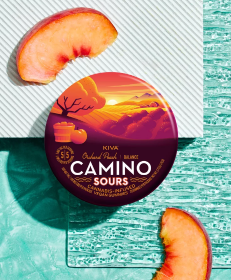 Photograph of product: CL Kiva Camino Gummies - Orchard Peach 1:1 (TH-oui:CBD) 100mg