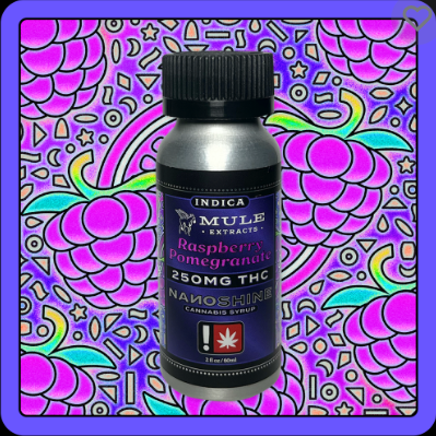 Photograph of product: Nanoshine ~ Mule Extracts ~ 250mg ~ Raspberry Pomegranate ~ Green Leaf Special