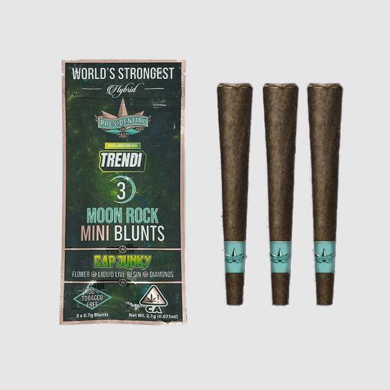 Photograph of product: Presidential Moon Rock Mini Blunt Pack Cap Junky 2.1g - 