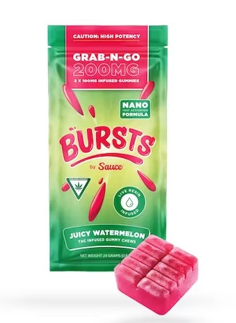 Photograph of Product: Juicy Watermelon | Grab-N-Go | 200mg | 2 x 100mg | Bursts by Sauce