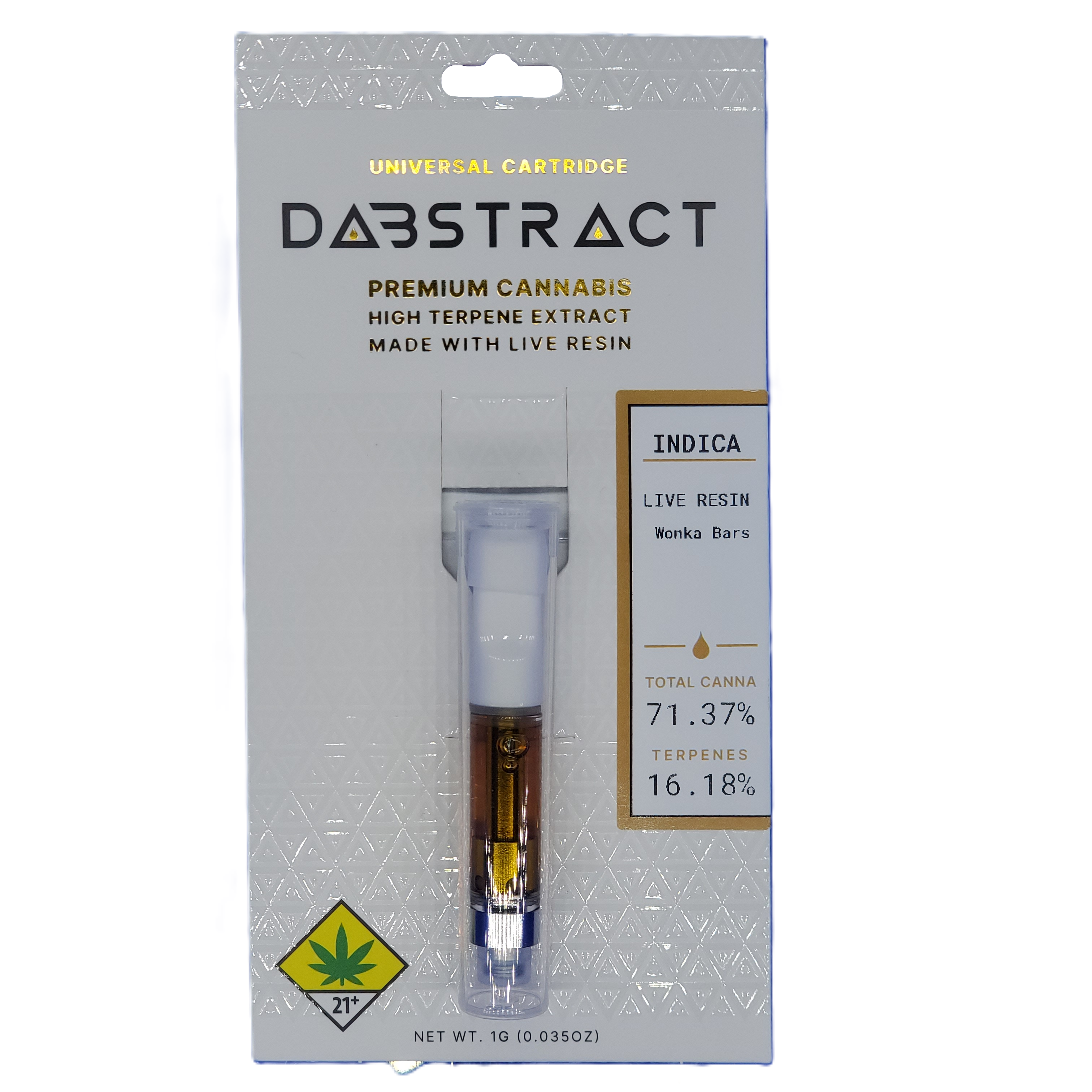 Photograph of product: Dabstract VAPE Wonka Bars Cart 1g