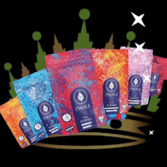 Photograph of product: Choice 200mg Gummies - Strawnana Smoothie