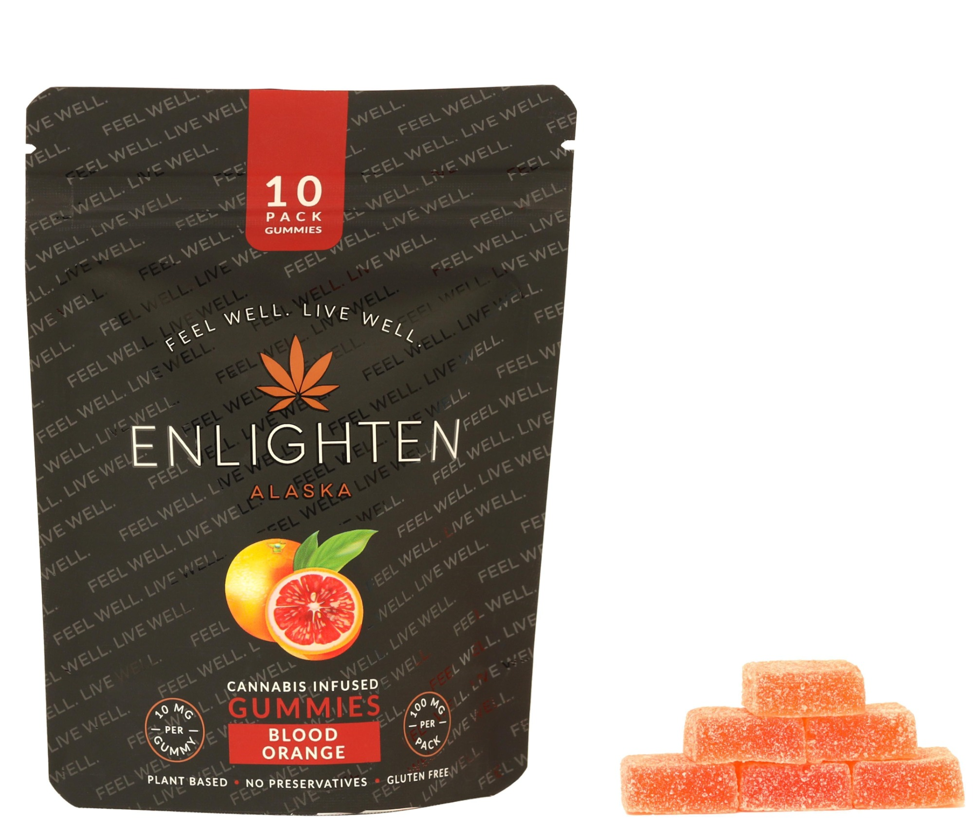 Photograph of product: Blood Orange Gummies | 100 mg | 10 pk