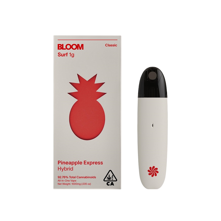 Photograph of product: Bloom 1g Pineapple Express Classic Surf AIO Hybrid