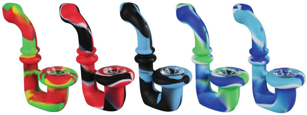 Photograph of product: Silicone Saxophone Sherlock Hand Pipe | 5"